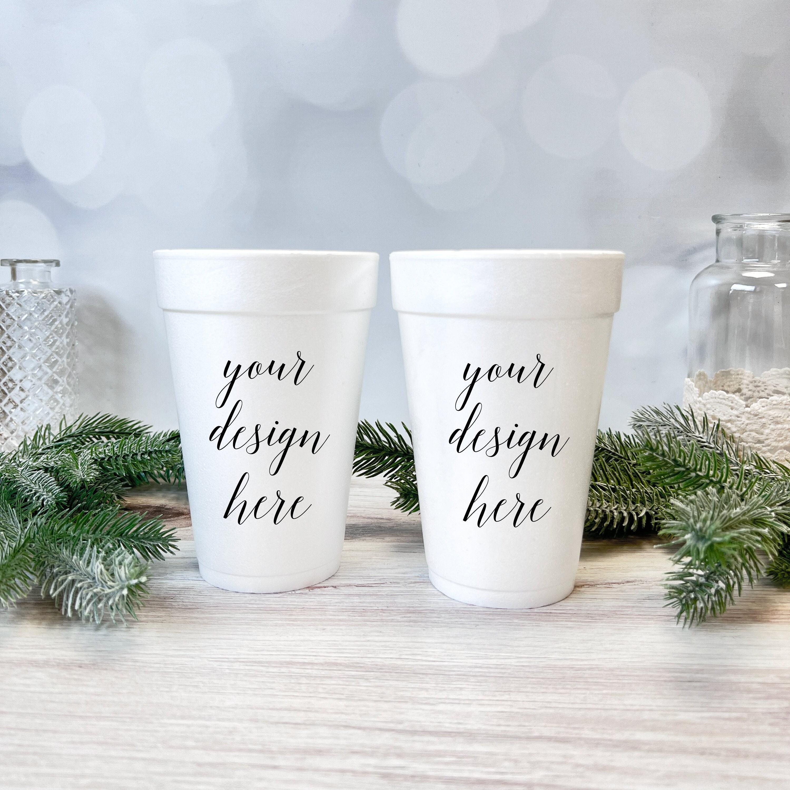 Two Letter Stripe Monogram Styrofoam Cups – Shop Golden Grove