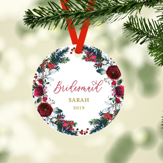 Bridal Party Christmas Ornament, Bridesmaid Christmas Gift, Bridesmaid Proposal Gift, Maid of Honor Proposal, Maid of Honor Gift Il_570xn