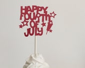 Happy 4th of July Cupcake Topper