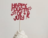 Glücklich 4 Juli Cupcake Topper