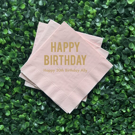 Happy Birthday Personalized Birthday Napkins By Rubi And Lib Design