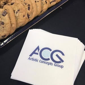 Custom Full Color Logo Cocktail Napkins | Corporate Event