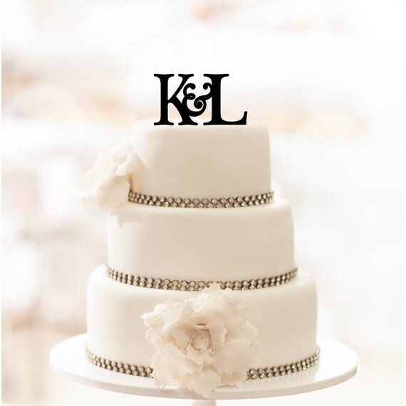 Initials Wedding Cake Topper Wedding Cake Topper Engagement Party Cake Topper Bridal Shower Cake Topper By Rubi And Lib Design Studio Catch My Party