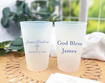 Personalized Christening Cups: Shatterproof Baptism Party Favors