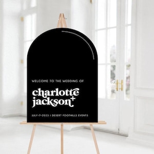 Arched Welcome Wedding Sign, Welcome Sign, Wedding Acrylic Sign, Wedding Bar Sign, Acrylic Welcome Sign, Wedding Sign, Modern Sign