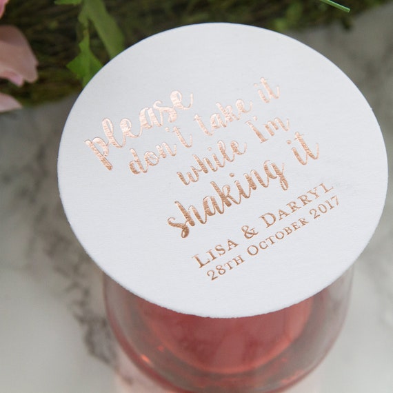 Personalized Please Don't Take It While I'm Shaking It - Don't Take My Drink Coasters Il_570xn