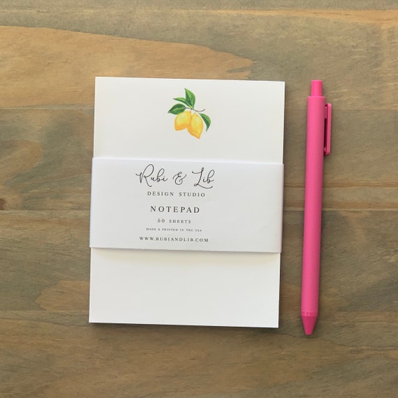 Lemons Monogram Small Notepad Ready To Ship Il_570xn