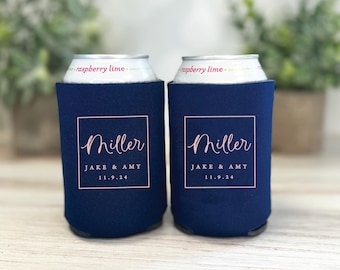 Custom Wedding Can Coolers: Personalized Drink Holders for Bridal Showers & Parties