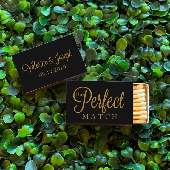 A Perfect Match Personalized Matchbook Favors, Custom Wedding Matches, Personalized Sparkler Matches, Custom Printed Matches Il_570xn