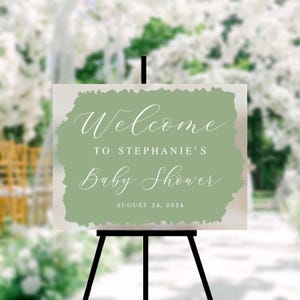 Landscape Personalized Baby Shower Acrylic Sign, Acrylic Baby Shower Sign, Baby Shower Welcome Sign, Welcome Sign, Baby Shower Decor