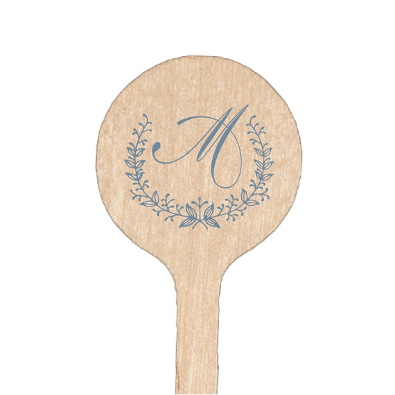 Wreath Monogram Personalized Drink Stir Sticks - Beverage Bar Stick - Wood Drink Stirs - Customized LOGO for Personalized Wedding Il_570xn