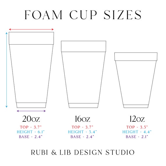 Personalized Wedding Foam Cups, Printed Styrofoam Cup, Design Your