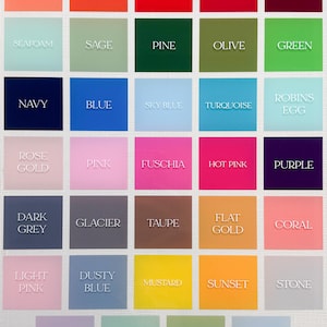 a grid of 24 square images, each displaying a different color. The colors include various shades of orange, red, green, blue, purple, and pink. The images are arranged in a grid format, with each row containing four images. The colors and their corresponding descriptions are provided for each image, but the exact wording is not provided. The image does not contain any text or other objects, and the number of images is limited to 24.