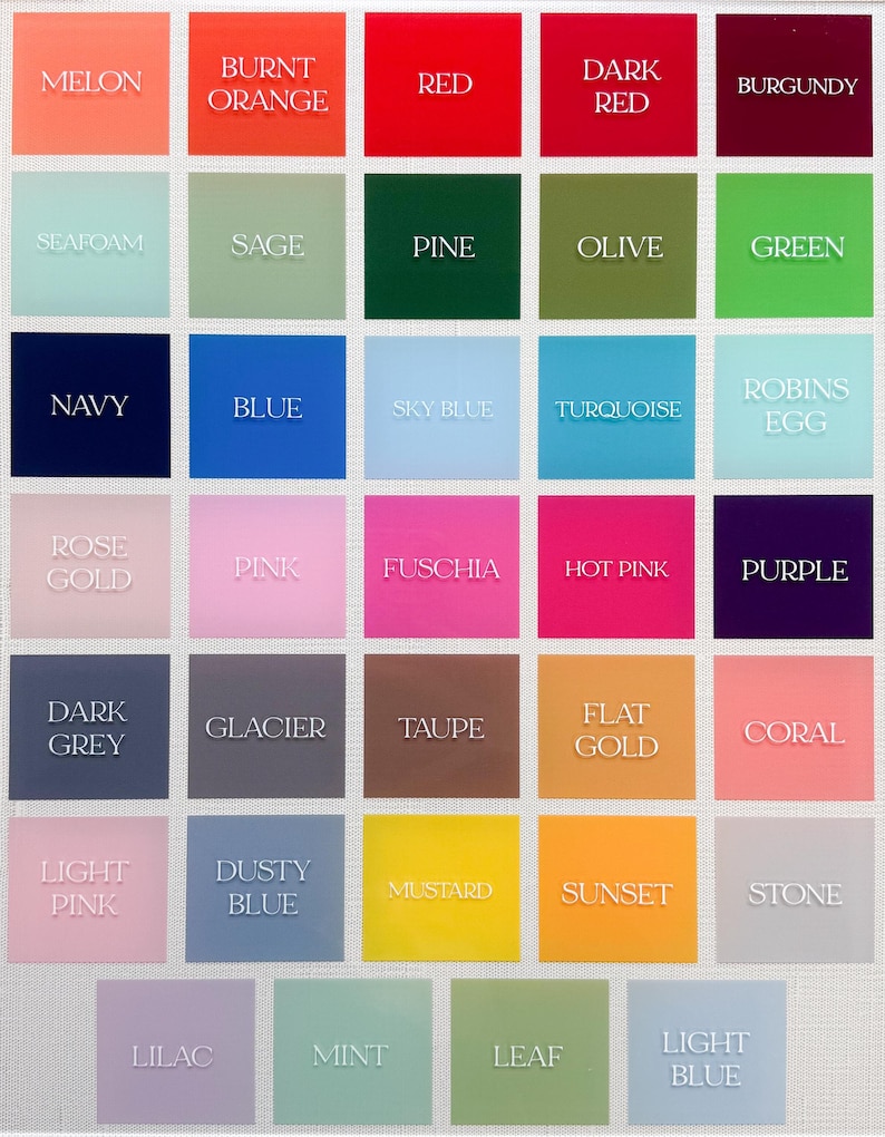 a grid of 24 square images, each displaying a different color. The colors include various shades of orange, red, green, blue, purple, and pink. The images are arranged in a grid format, with each row containing four images. The colors and their corresponding descriptions are provided for each image, but the exact wording is not provided. The image does not contain any text or other objects, and the number of images is limited to 24.