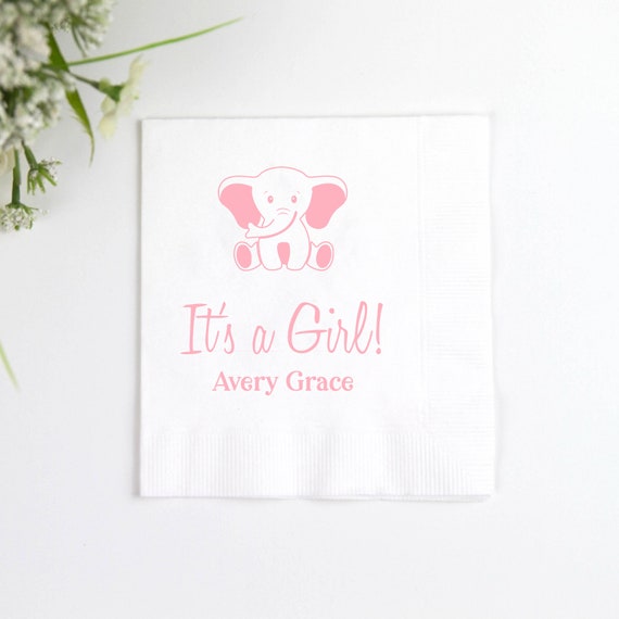 Elephant Baby Shower Napkins by Rubi and Lib Design Studio Catch My Party