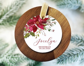 Bridal Party Ornament: Personalized Bridesmaid and Maid of Honor Gift