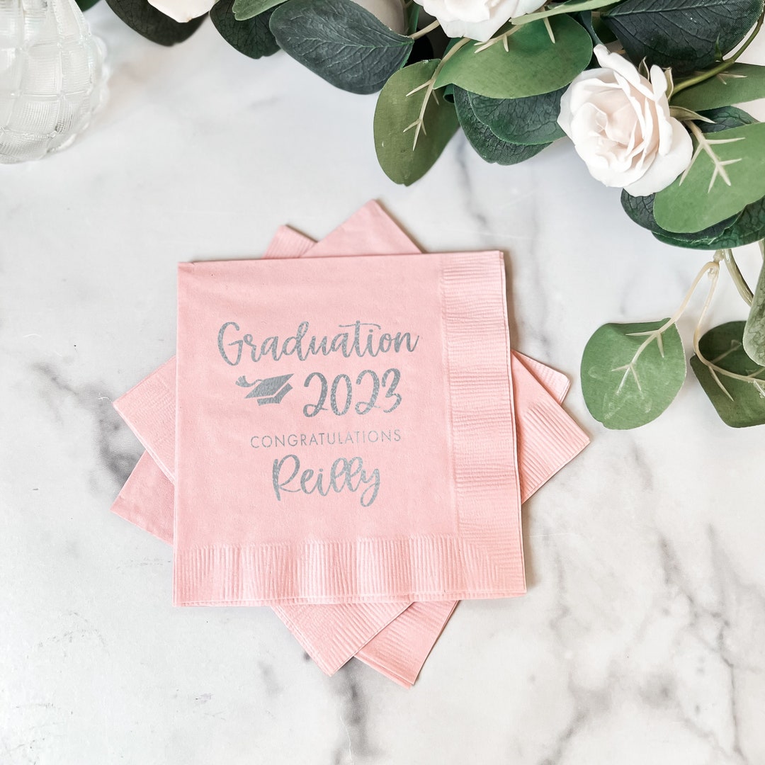 Personalized Graduation Napkins, High School Grad, College Graduate