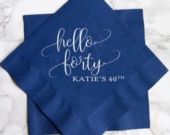 Custom Birthday Napkins - Foil Printed, Soft and Recyclable