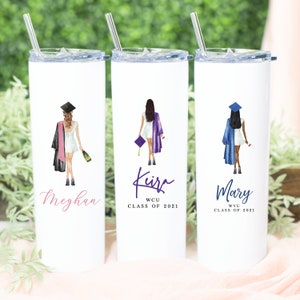 Personalized Graduation Tumbler - Custom Class of 2021 Tumbler, Stainless Steel Tumbler, Graduate Gift