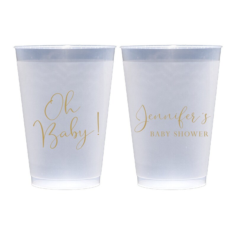 Oh Baby Personalized Baby Shower Plastic Shatterproof Cups Baby Shower
