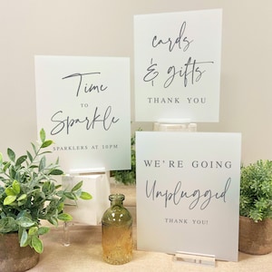 Boho Style Wedding Sign Bundle - 8x10, Wedding Signs, Sign Bundle, Acrylic Signs, Wedding Decor, Acrylic Set, Sign Set, Wedding Decor