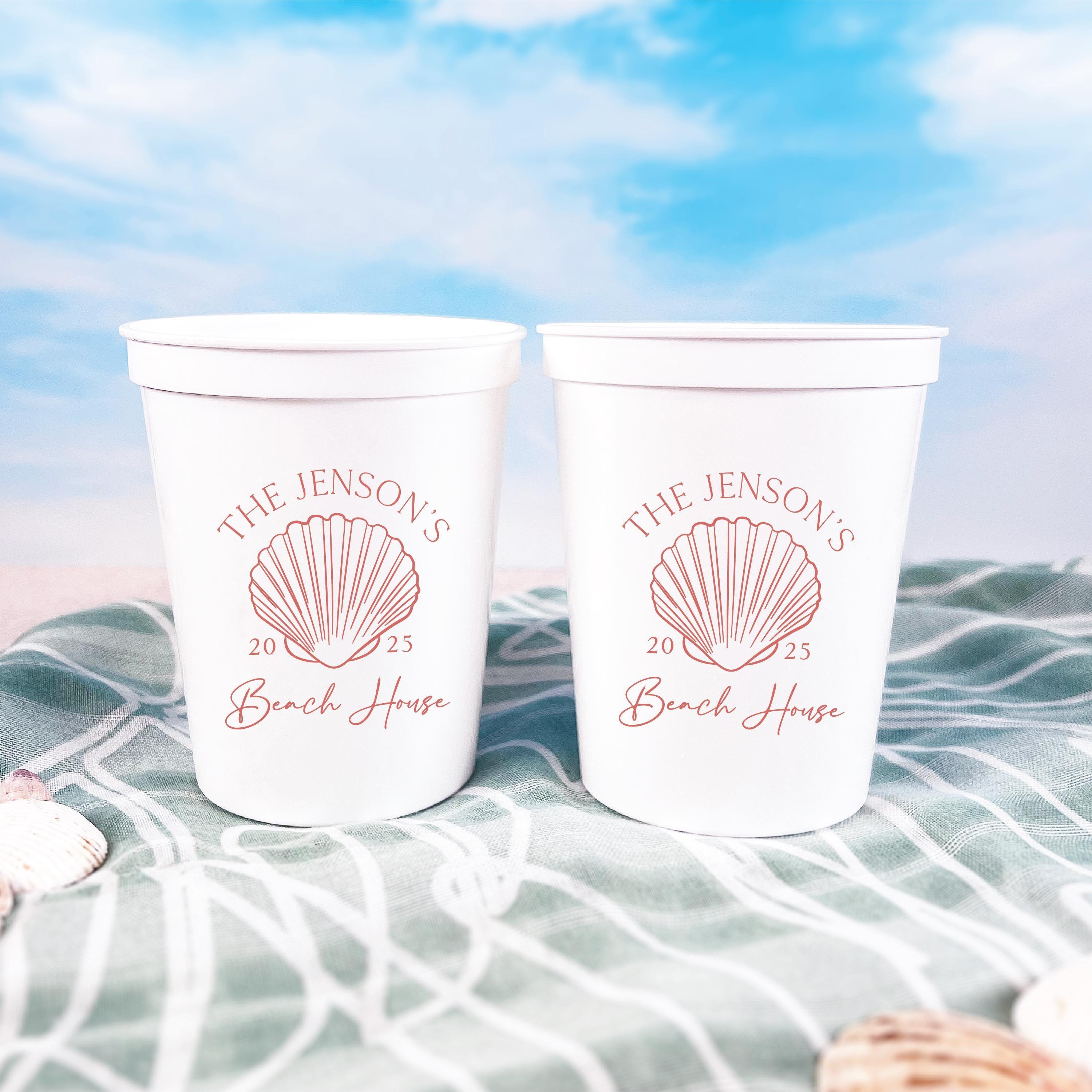Personalized Coastal Stadium Cups