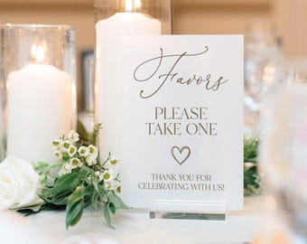 Editable Wedding Favors Template | Printable Please Take One Sign Corjl [PAI]