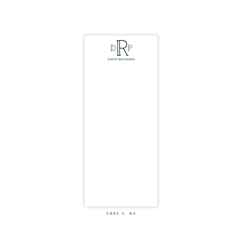 Hostess Gift Personalized Note Pad Note Pad Christmas Gift Teacher Gift Personalized Stationery Formal Monogram Note Pad