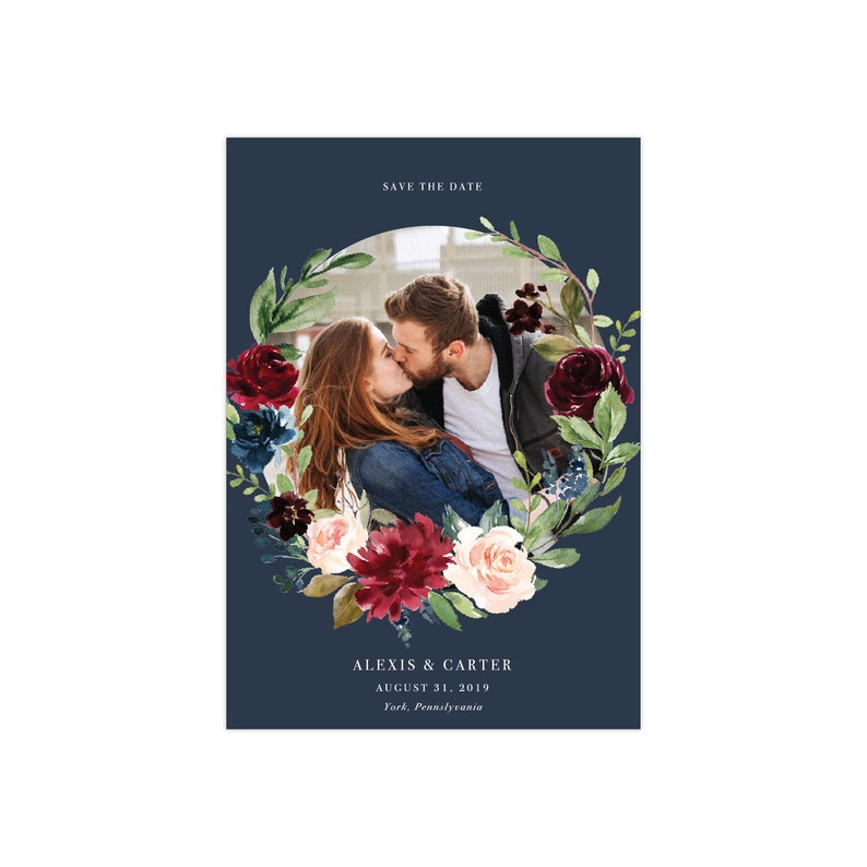 Modern Wedding Photo Save the Date Magnet Save the Date Cards Printed Magnet Save the Date The Alexis Collection Stylish