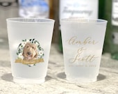 I Do Too! Dog Wedding Personalized Frosted Shatterproof Plastic Cups - Dog Party Favor - Full Color Pet Wedding Favor Il_170x135