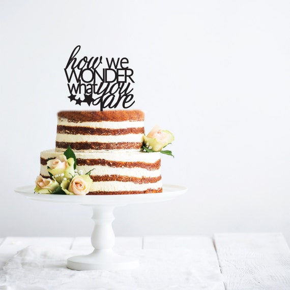 How We Wonder What You Are Acrylic Cake Topper | Gender Reveal Cake Topper | Baby Shower Cake Topper | Twinkle Little Star Shower Il_570xn
