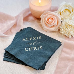 Custom First Name Wedding Napkins | Rehearsal Dinner | Engagement Party | Custom Bar Napkins | Custom Wedding Napkins