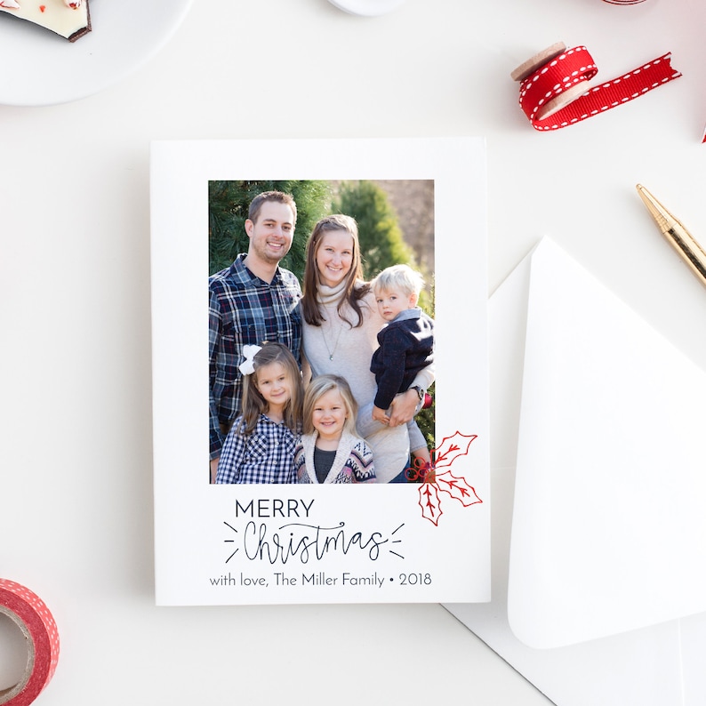 Christmas Card Return Address, Personalized Address Label, 2 inch stickers Merry Christmas Personalized Christmas Card Address Stickers