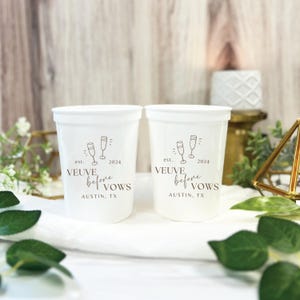 Veuve Before Vows Bachelorette Stadium Cups - Bachelorette Party - Bachelorette Trip - Bachelorette Cups