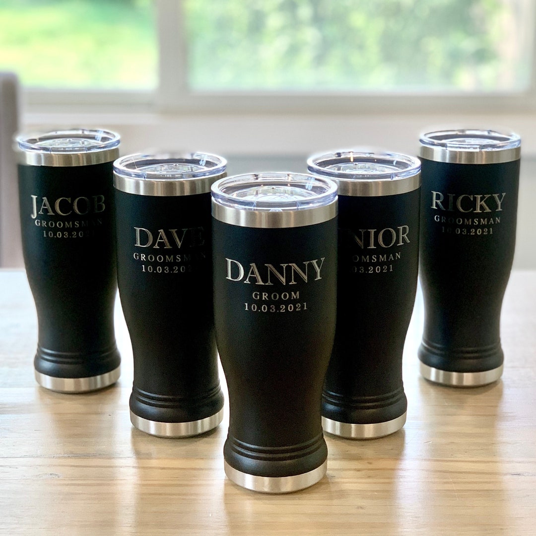Groomsmen Personalized Bridal Party Pilsner Tumbler, Groomsmen Personalized  Beer Tumbler, Laser Engraved, Stainless Steel Tumbler -  Canada