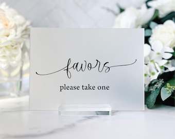 Personalized Wedding Favor Sign - Custom Acrylic Hashtag Design