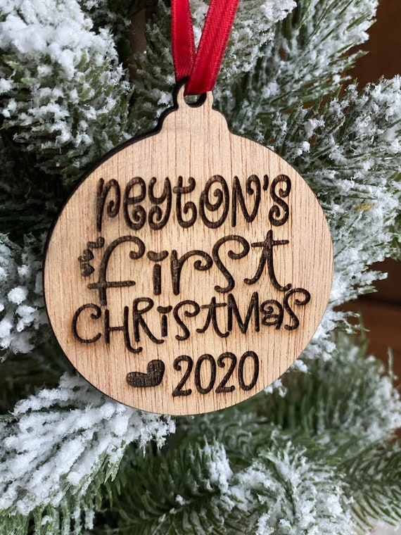 personalized baby's first christmas ornament 2020