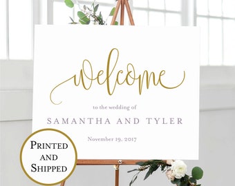 Printed Welcome to Our Wedding Celebration Print, Calligraphy Welcome Sign, Wedding Welcome Sign, Welcome Wedding Poster, Multiple Sizes