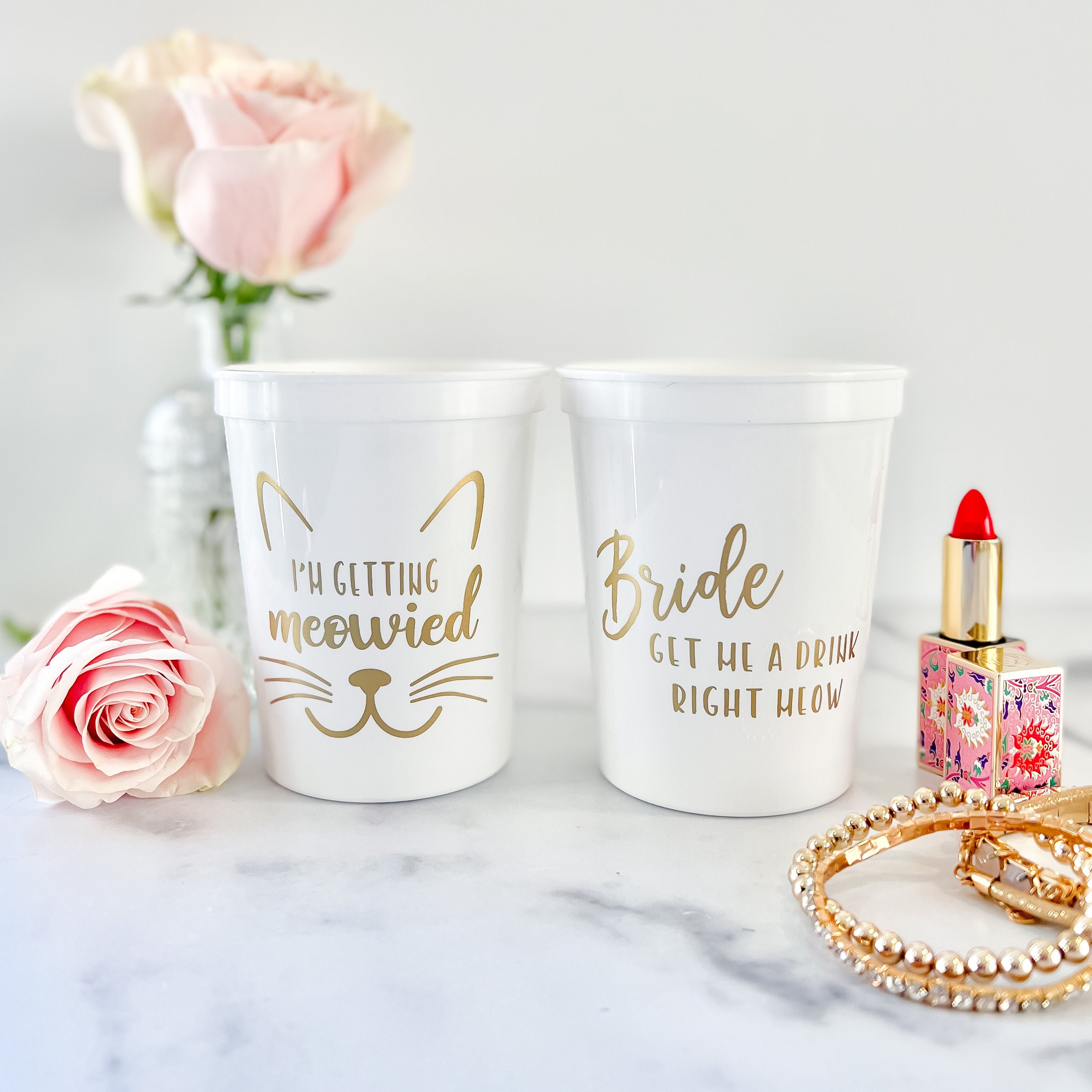 I'm Getting Meowied Ready to Ship Bride Stadium Cup - Etsy 日本