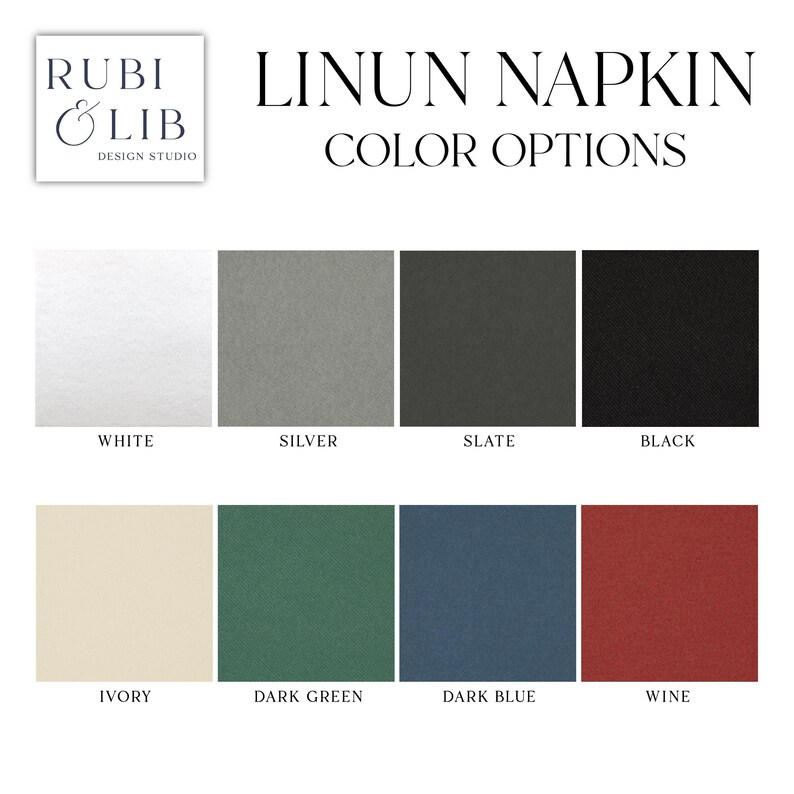 Minimal Initial Wedding Napkins, Personalized Uncoined Cocktail Napkins image 5
