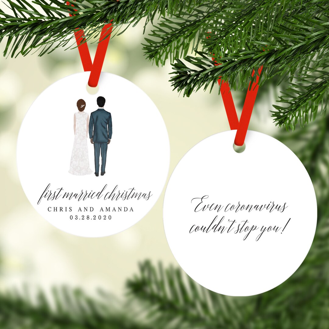 Mr and Mrs First Married Christmas Ornament 2021 Personalized - Etsy