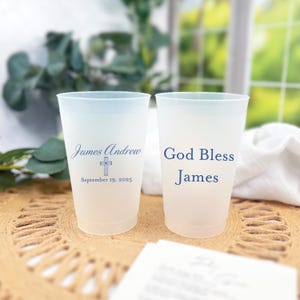 God Bless Personalized Christening Shatterproof Cups, Religious Cups, Baptism, Custom Cups, Child Baptism, Christening Cups