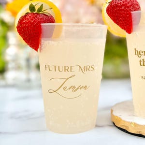 Personalized Bridal Shower Cups: Shatterproof Plastic (Multiple Sizes)