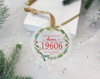 Christmas Ornament: Custom Zip Code, New Home - Acrylic Holiday Decor