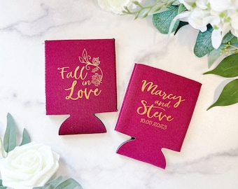 Wedding Can Cooler: Custom Personalized Foam Holder (Party Favor, Reusable)