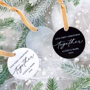 Our First Christmas Together Personalized Ornament, Important Events Personalized Ornament, Custom Christmas Ornament, Engagement Gift