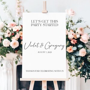 Custom Acrylic Wedding Welcome Sign - Modern Look, Personalized