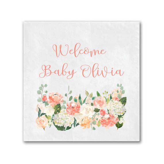 baby shower napkins personalized
