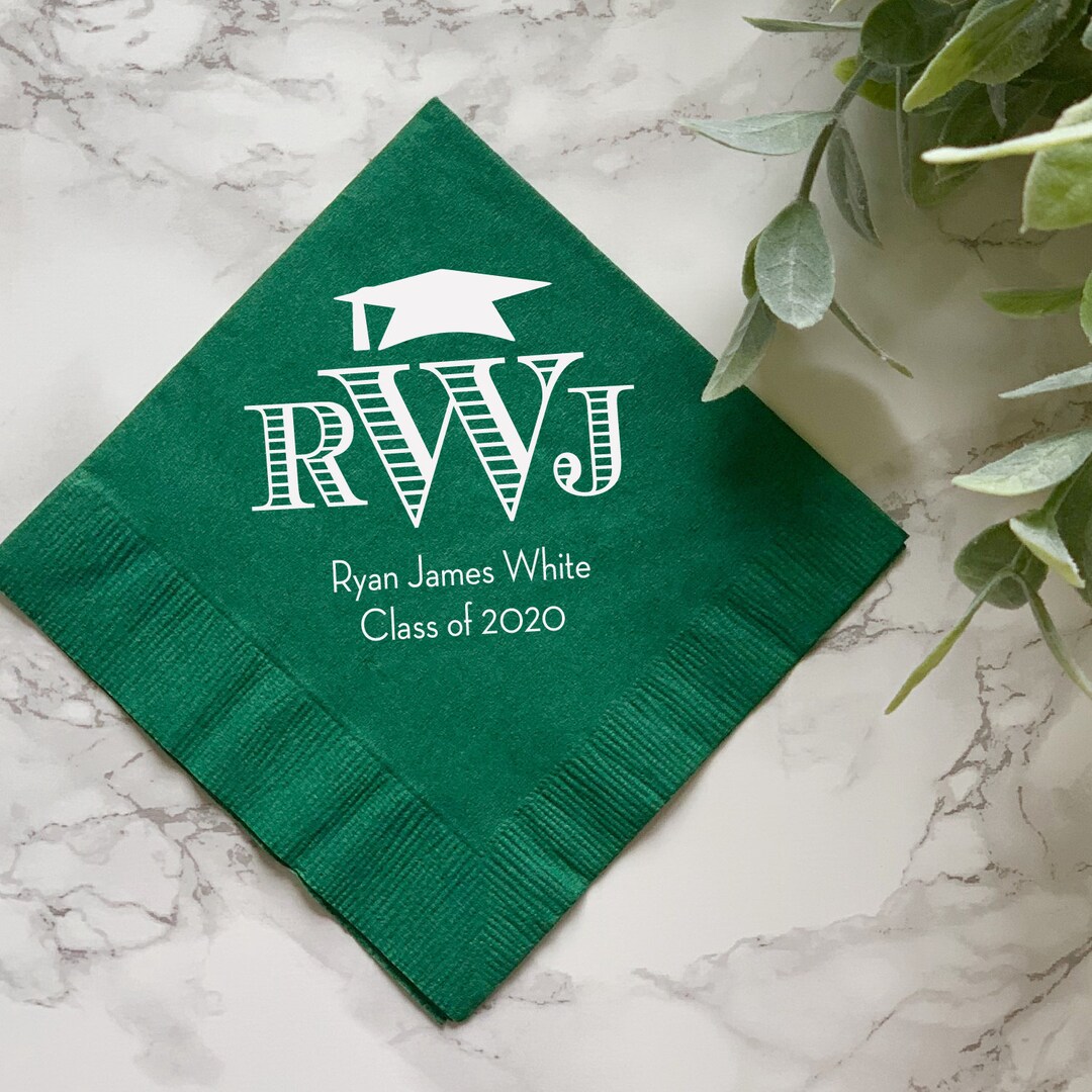 Personalized Graduation Napkins High School Grad College Etsy