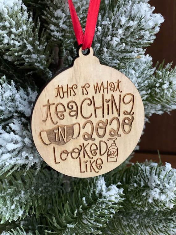 2020 Teacher Christmas Ornament, 2020 Personalized Ornament, Custom Wooden Christmas Ornament Il_570xn